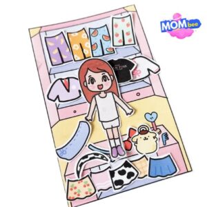 Ảnh các nguyên liệu: giấy, kéo, bút màu, keo sữa.