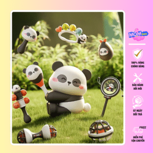 Đồ Chơi Lục Lạc Xúc Xắc Cho Bé Hình Gấu Trúc Chất Liệu Mềm Mại Và Bền, Giúp Kích Thích Thị Giác
